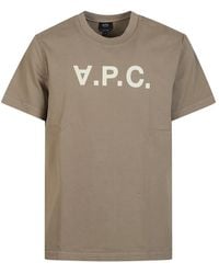 A.P.C. - Tops ,Bruin ,Katoen Standard Grand Vpc T-Shirt - Lyst