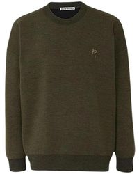 Acne Studios - Truien & Vesten ,Groen ,Katoen Lange Mouwen Trui - Lyst