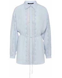 Bruuns Bazaar - Camisa túnica femenina con detalles de encaje - Lyst