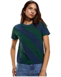 Cynthia Rowley - T-Shirt Mit Diagonalen Streifen - Lyst