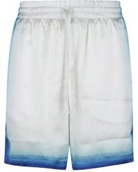 CASABLANCA - Weiße Bermuda-Shorts Mit '70Er Grafik - Lyst