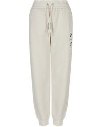 ARMANI EXCHANGE - Broeken ,Wit ,Casual Witte Broek Met Logo Detail - Lyst