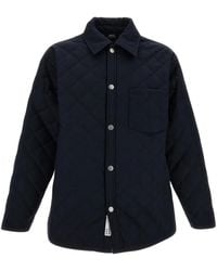 A.P.C. - Jassen ,Blauw ,Wol Gewatteerd Blouson Jack - Lyst