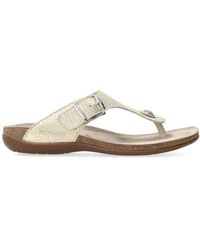 Mephisto - Beiger Slide-Zehensandalen Alinda - Lyst