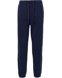 Polo Ralph Lauren - Blaue trainingshose mit besticktem logo - Lyst