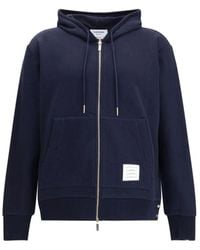 Thom Browne - Zip Hoodie Met Streepdetail - Lyst