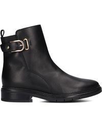 Gabor - Schwarze Leder-Stiefeletten Mit Schnalle - Lyst
