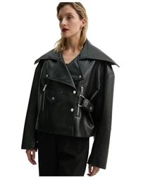 Nanushka - Jassen ,Zwart ,Leer Ado Biker Jas - Lyst