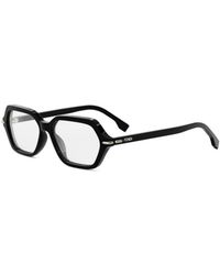 Fendi - Selleria Havana Geometrisches Brillengestell - Lyst