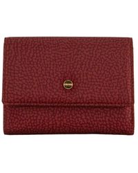 Borbonese - Mini Portemonnee Met Flap Van Technische Stof - Lyst
