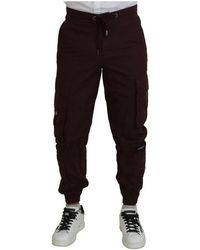 Dolce & Gabbana - Bordeaux cargo jogger sweatpants - Lyst