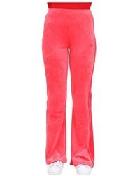 adidas Originals - Pantalones rosa de terciopelo acampanados - Lyst