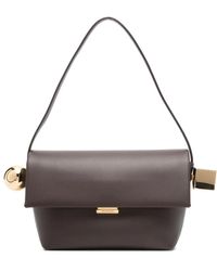 Jacquemus - Bruin Leren Handtas Met Gouden Accenten - Lyst