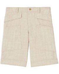 Burberry - Bermuda-shorts mit woll-patch - Lyst