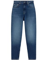 Tommy Hilfiger - Jeans ,Blauw ,Katoen High Rise Tapered Mom Jeans - Lyst