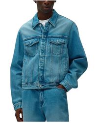 Arte' - Jassen ,Blauw ,Katoen Circle Logo Jeans Jacket - Lyst