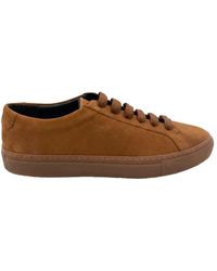 Moorer - Schoenen ,Bruin ,Leer Sneakers Van Suède Leer Kleur Bruin - Lyst