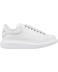 Alexander McQueen - Weiße oversized sneakers mit blauen details - Lyst