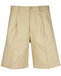 Gucci - Korte Broeken ,Katoen Geplooide Katoenen Bermuda Shorts - Lyst