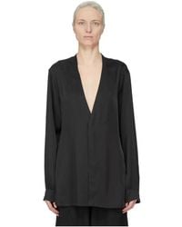 Rick Owens - Overhemden ,Zwart ,Wol Larry Shirt - Lyst