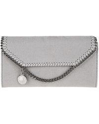 Stella McCartney - Falabella Continental Wallet With Chain Eco Shaggy Deer W/Ruthenium Chain - Lyst