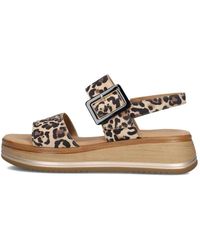 Gabor - Schoenen ,Bruin ,Bruine Sandalen Met Hak En Ronde Neus - Lyst