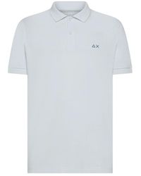 Sun 68 - Tops ,Wit ,Katoen Witte Polo Short Sleeve Stijlvol Shirt - Lyst