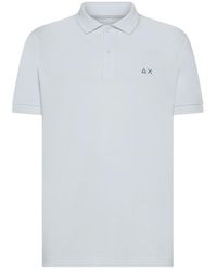 Sun 68 - Tops ,Wit ,Katoen Witte Polo Short Sleeve Stijlvol Shirt - Lyst