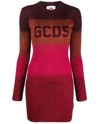 Gcds - Kleedjes ,Veelkleurig ,Nylon Lurex Gebreide Jurk - Lyst