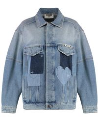 Moschino - Klassieke Denim Jack Met Zakken - Lyst