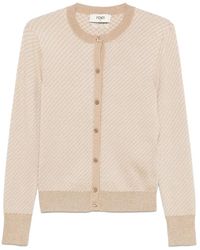 Fendi - Truien & Vesten ,Wol Iconische Micro Ff Jacquard Sweater - Lyst
