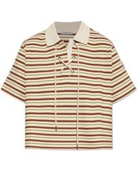 Moncler - Tops ,Katoen Kort Poloshirt Met Logo - Lyst