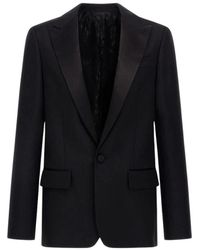 Roberto Cavalli - Jassen ,Zwart ,Zwarte Single-Breasted Jas Gemaakt - Lyst