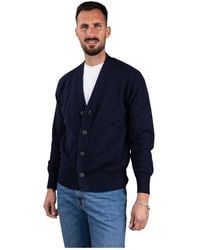 Gran Sasso - Truien & Vesten ,Blauw ,Wol Super Geelong Cardigan - Lyst