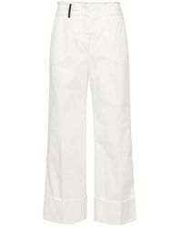 Peserico - Pantalones blancos de pierna ancha con borde sin rematar - Lyst