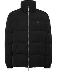 Philipp Plein - Jassen ,Zwart ,Nylon Nylon Puffer Jacket Late Checkout - Lyst