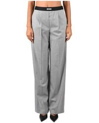 MSGM - Wide Trousers - Lyst