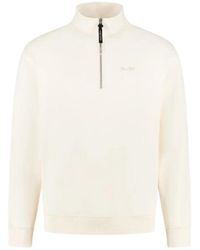 Pure Path - Hoodies & Sweatvesten ,Geborduurde Half-Zip Trui - Lyst