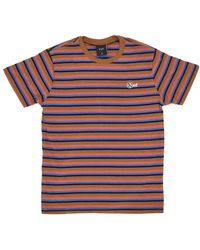 Huf - Tops ,Veelkleurig ,Katoen Gestreepte Gebreide Top Roze T-Shirt - Lyst
