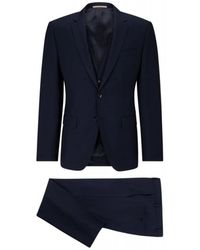 BOSS - Kostuums ,Blauw ,Single Breasted Pak - Lyst