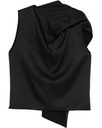 KHAITE - Overhemden ,Zwart ,Loe Draped Top - Lyst