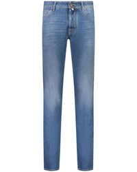 Jacob Cohen - Italienische denim-jeans mit wildleder-patch - Lyst