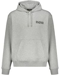 Balmain - Hoodies & Sweatvesten ,Grijs ,Katoen Hoodie - Lyst