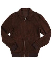DFOUR® - Jassen ,Bruin ,Polyester Polyester Bomber Parka Jas - Lyst