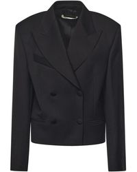 Nineminutes - Jassen ,Zwart ,Polyester Zwarte Double-Breasted Jas - Lyst