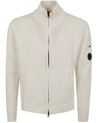 C.P. Company - Compact Katoenen Cardigan Met Rits - Lyst