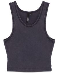 Entire studios - Tops ,Paars ,Katoen Cropped Tanktop - Lyst