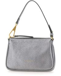 Gianni Chiarini - Tassen ,Grijs ,Leer Brooke Maxi Grain Leren Schoudertas - Lyst