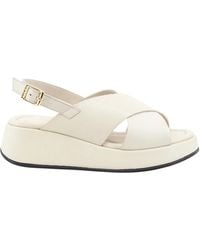 Frau - Schoenen ,Wit ,Leer 04M4 Wedge Sandal - Lyst