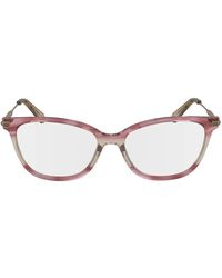 Longchamp - Gestreepte Roze Brillen Monturen - Lyst